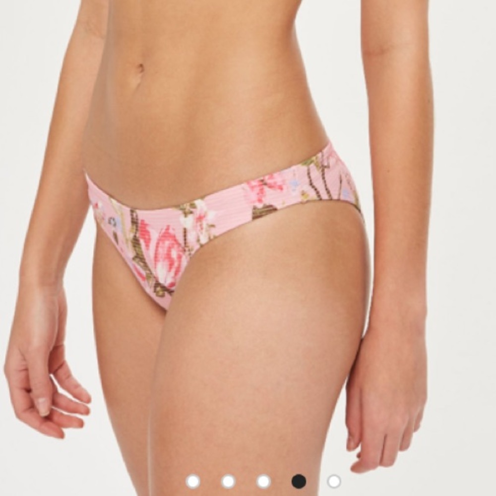 Topshop floral high leg bikini bottoms size 8 NWOT